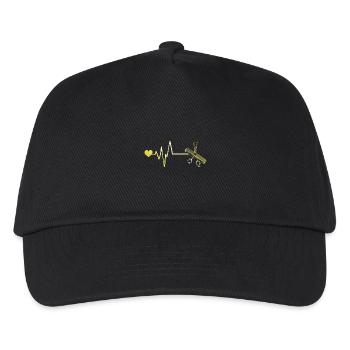 Ciseaux Barber Pulse Coeur Amour - Casquette de baseball Enfant - noir - Devant