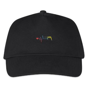Drill pulse heartbeat - Kids’ Baseball Cap - black - Front