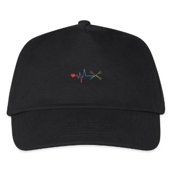 Wrench pulse heartbeat - Kids’ Baseball Cap - black - Front