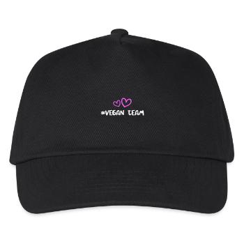 Vegan Team Heart - Kids’ Baseball Cap - black - Front