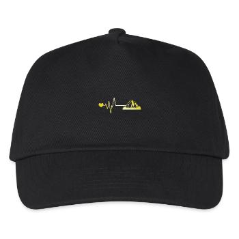 Mountains Pulse Heart - Kids’ Baseball Cap - black - Front
