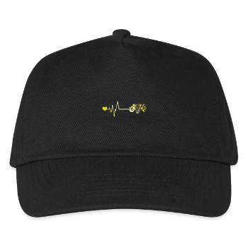 Tractor Pulse Heart Love - Kids’ Baseball Cap - black - Front