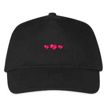 Heart Love In Love - Kids’ Baseball Cap - black - Front