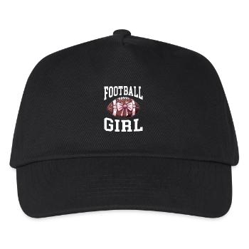 American Football Girl Bow - Kids’ Baseball Cap - black - Front