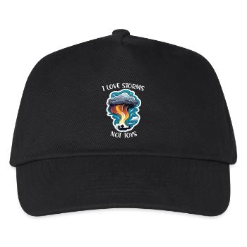 J’AIME LES JOUETS, PAS LES TEMPÊTES Sturmjäger Kinder Unwetter - Casquette de baseball Enfant - noir - Devant