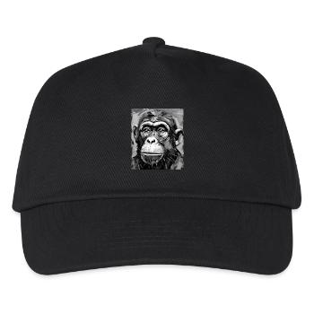 Monkey Portrait - Kids’ Baseball Cap - black - Front