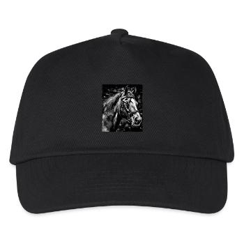 Horse Portrait - Kids’ Baseball Cap - black - Front