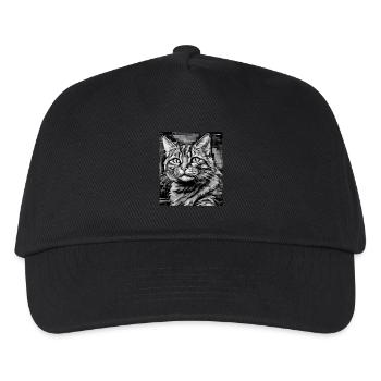 Cat Portrait - Kids’ Baseball Cap - black - Front