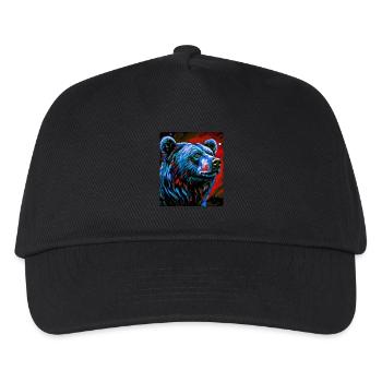 Bear Portrait - Kids’ Baseball Cap - black - Front