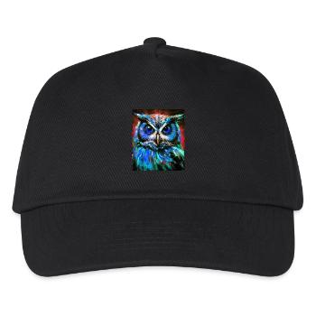 Owl Portrait - Kids’ Baseball Cap - black - Front