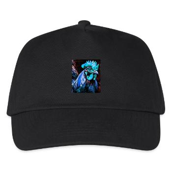 Rooster Portrait - Kids’ Baseball Cap - black - Front