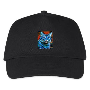 Cat Portrait - Kids’ Baseball Cap - black - Front