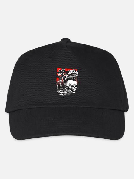 Punk Punkrock Totenkopf Punker Punkrocker Rock - Kinder Basecap - Schwarz