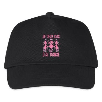 I Can't I Dance Fun Dance Geschenkidee - Kinder Basecap - Schwarz - Vorne