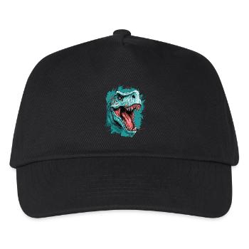 T-Rex Dinosaurier Dino Tyrannosaurus Rex Vintage - Kinder Basecap - Schwarz - Vorne