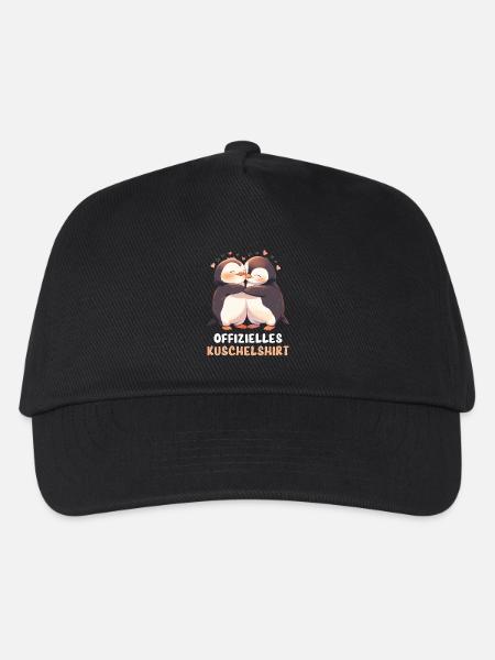 Offizielles Kuschelshirt Pinguine Liebe Herz Süß - Kinder Basecap - Schwarz