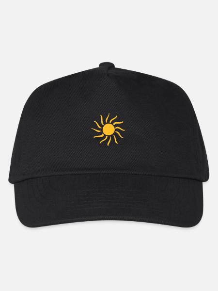 Sonne - Kinder Basecap - Schwarz