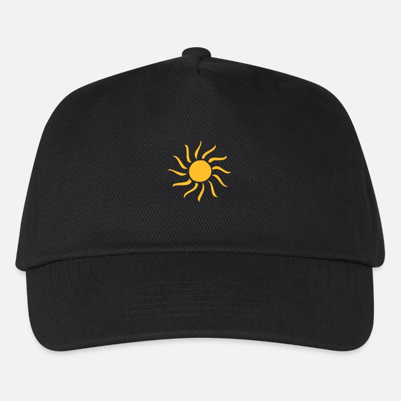 Sonne - Kinder Basecap - Schwarz