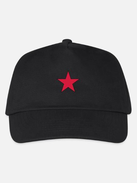 Roter Stern - Kinder Basecap - Schwarz