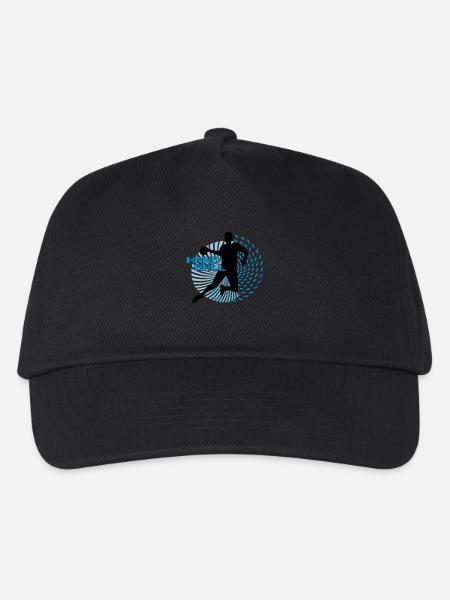 joueurs de handball dans le tourbillon de cercle - Casquette de baseball Enfant - noir