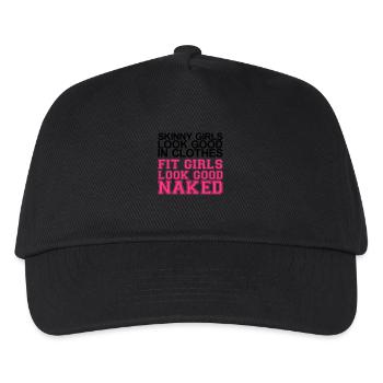 Fit girls look good - Kinder Basecap - Schwarz - Vorne