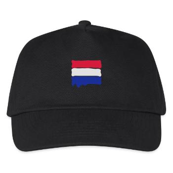 Dutch flag runny paint - Kinder Basecap - Schwarz - Vorne