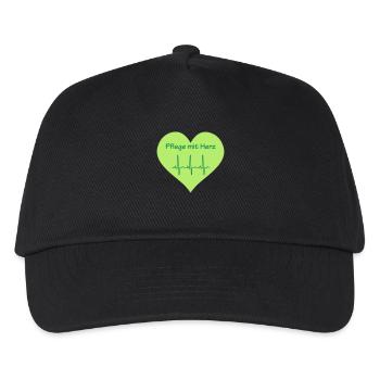 Pflege - Kinder Basecap - Schwarz - Vorne