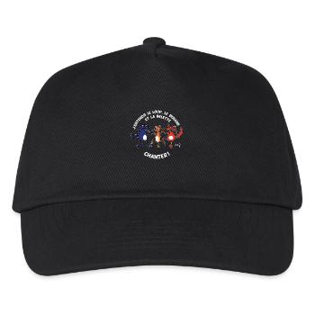 j'entends le loup le renard et la belette - Casquette de baseball Enfant - noir - Devant