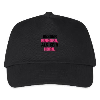 Besser Einhorn... - Kinder Basecap - Schwarz - Vorne
