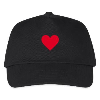 Heart Heart red - Kids’ Baseball Cap - black - Front