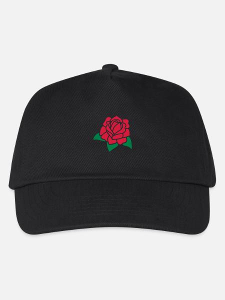 Rose Flower 2c - Kids’ Baseball Cap - black
