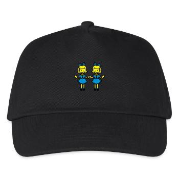 Twin sisters - Kids’ Baseball Cap - black - Front
