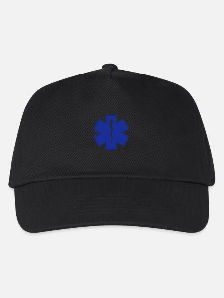 ambulancier logo 1 - Kinder Basecap - Schwarz