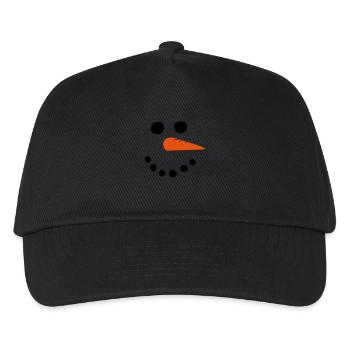 Schneemann - Kinder Basecap - Schwarz - Vorne