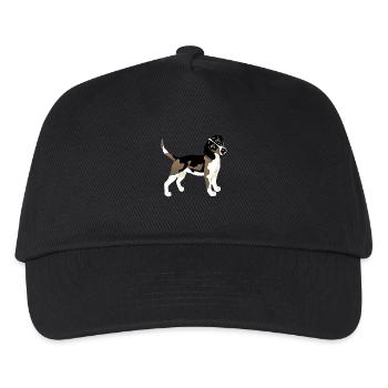 Hund - Kinder Basecap - Schwarz - Vorne