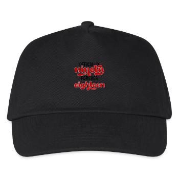 90th birthday: Officially Ninety. Forever Eightee - Kids’ Baseball Cap - black - Front