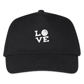 LOVE - Basketball - Kinder Basecap - Schwarz - Vorne