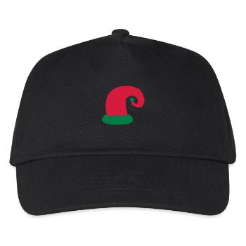 Xmas Christmas curly little elf hat - Kids’ Baseball Cap - black - Front