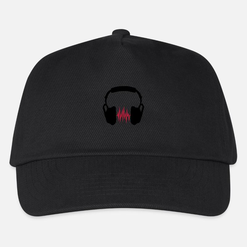 headphones - Kids’ Baseball Cap - black
