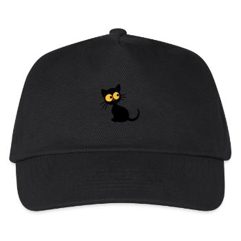Schwarzes Kätzchen - Kinder Basecap - Schwarz - Vorne