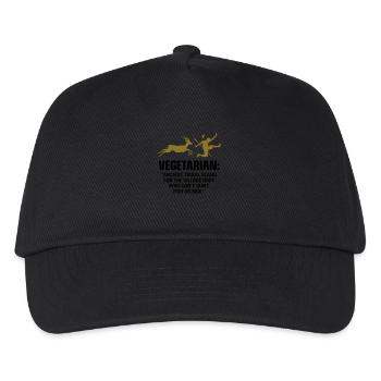Vegetarians are weak people - Kids’ Baseball Cap - black - Front