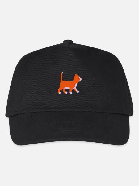Kleine Katze geht - Kinder Basecap - Schwarz