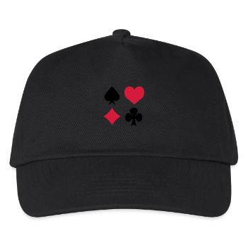 love_jeu_carte - Kids’ Baseball Cap - black - Front