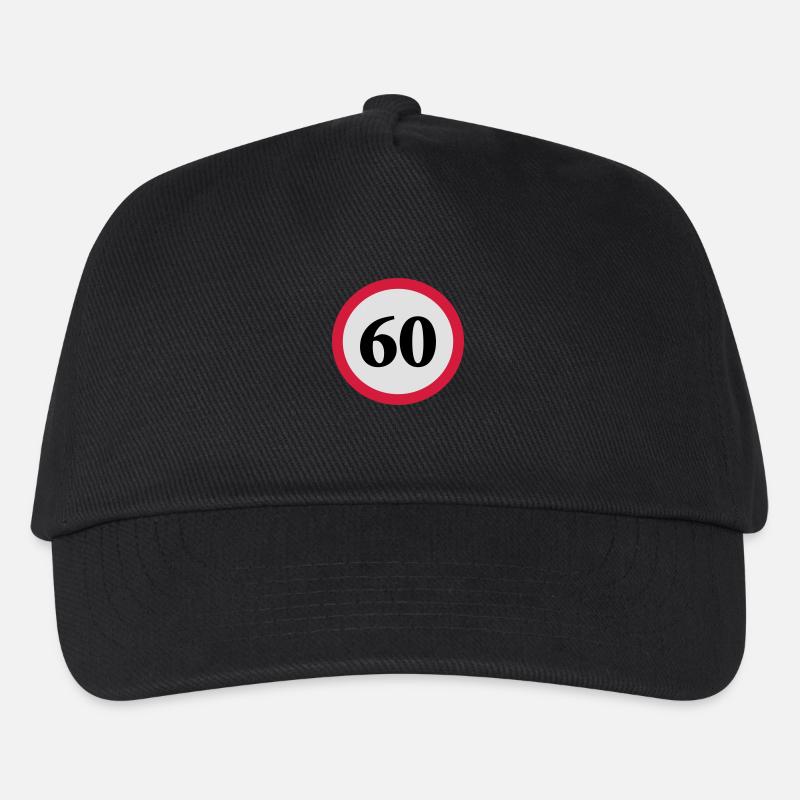 geschwindigkeitstafel_60 - Kinder Basecap - Schwarz