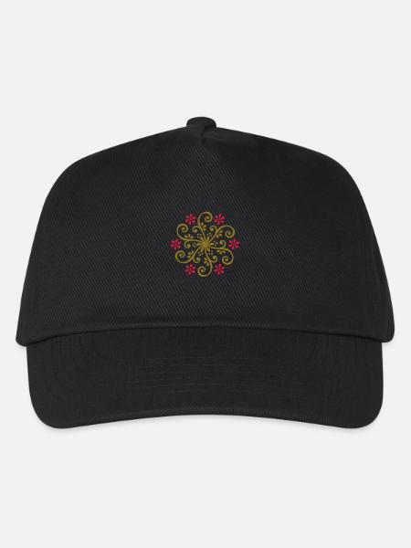 Buddhismus Blumen Buddha Rad der Wiedergeburt - Kinder Basecap - Schwarz