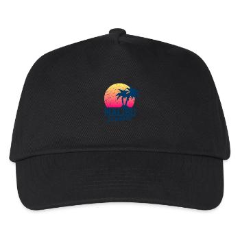 Malibu Sonnenuntergang Getragen - Kinder Basecap - Schwarz - Vorne
