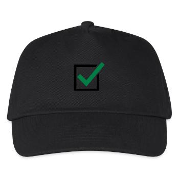 politik - Kinder Basecap - Schwarz - Vorne