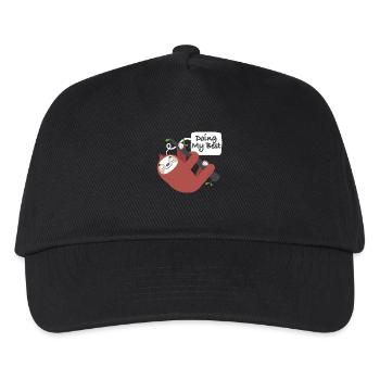 Lazy, sloth, slow, tired, chilling - Kids’ Baseball Cap - black - Front