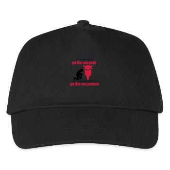 Que Dieu vous pardonne - Casquette de baseball Enfant - noir - Devant