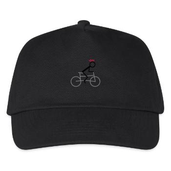 radfahrer - Kinder Basecap - Schwarz - Vorne
